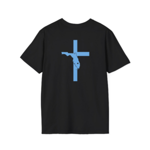 Florida Faith Cross Logo  Short Sleeve Tee Blue Font