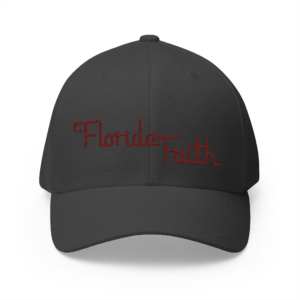 Florida Faith Embroidered Cap Brown Font - Stylish Closed-Back Hat for Faith Lovers