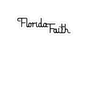 Florida Faith Transparent Outdoor Sticker Black