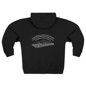 Isaiah 11:9 "They will neither harm nor destroy on all my holy mountain, for the earth will be filled with the knowledge of the Lord as the waters cover the sea." Christian Animals on Holy Mountain Zip Hoodie