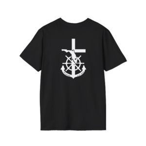 Hebrews 6:19 "My Anchor & My Helm" Short Sleeve Tee White Font Florida Faith