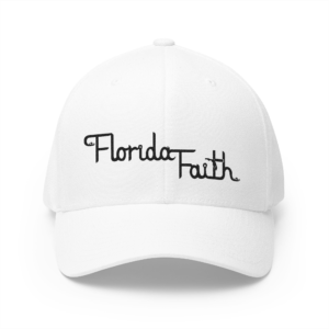 Florida Faith Embroidered Cap Black Font - Stylish Closed-Back Hat for Faith Lovers