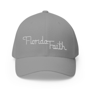 Florida Faith Embroidered Cap White Font - Stylish Closed-Back Hat for Faith Lovers
