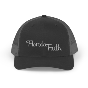 Florida Faith Snapback Trucker Cap White Logo
